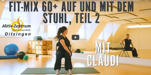 Fit-Mix auf dem Stuhl mit Claudi